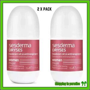 2 x Sesderma Dryses Deodorant Antitranspirant Roll-On Women 75ml EXP. 10/2029